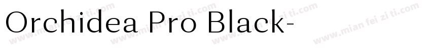 Orchidea Pro Black字体转换